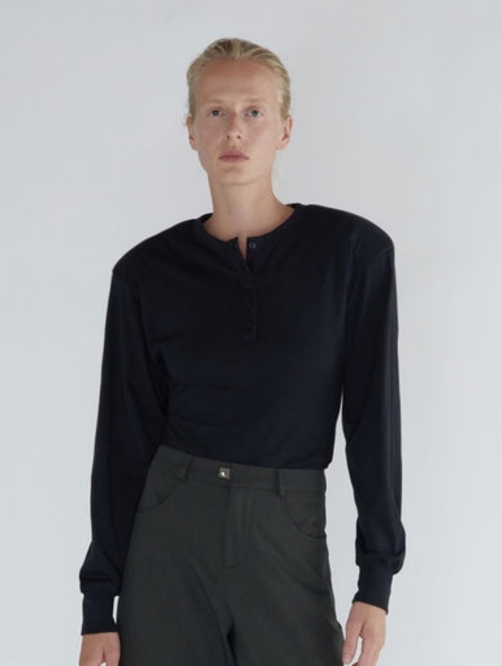 Paloma Wool RYNO Long sleeve Henley top Sz L